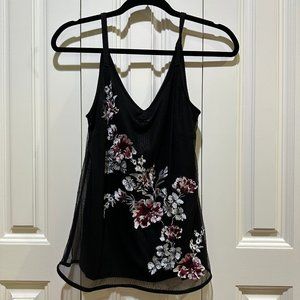 White House Black Market Royal Embroidery Vneck Camisole